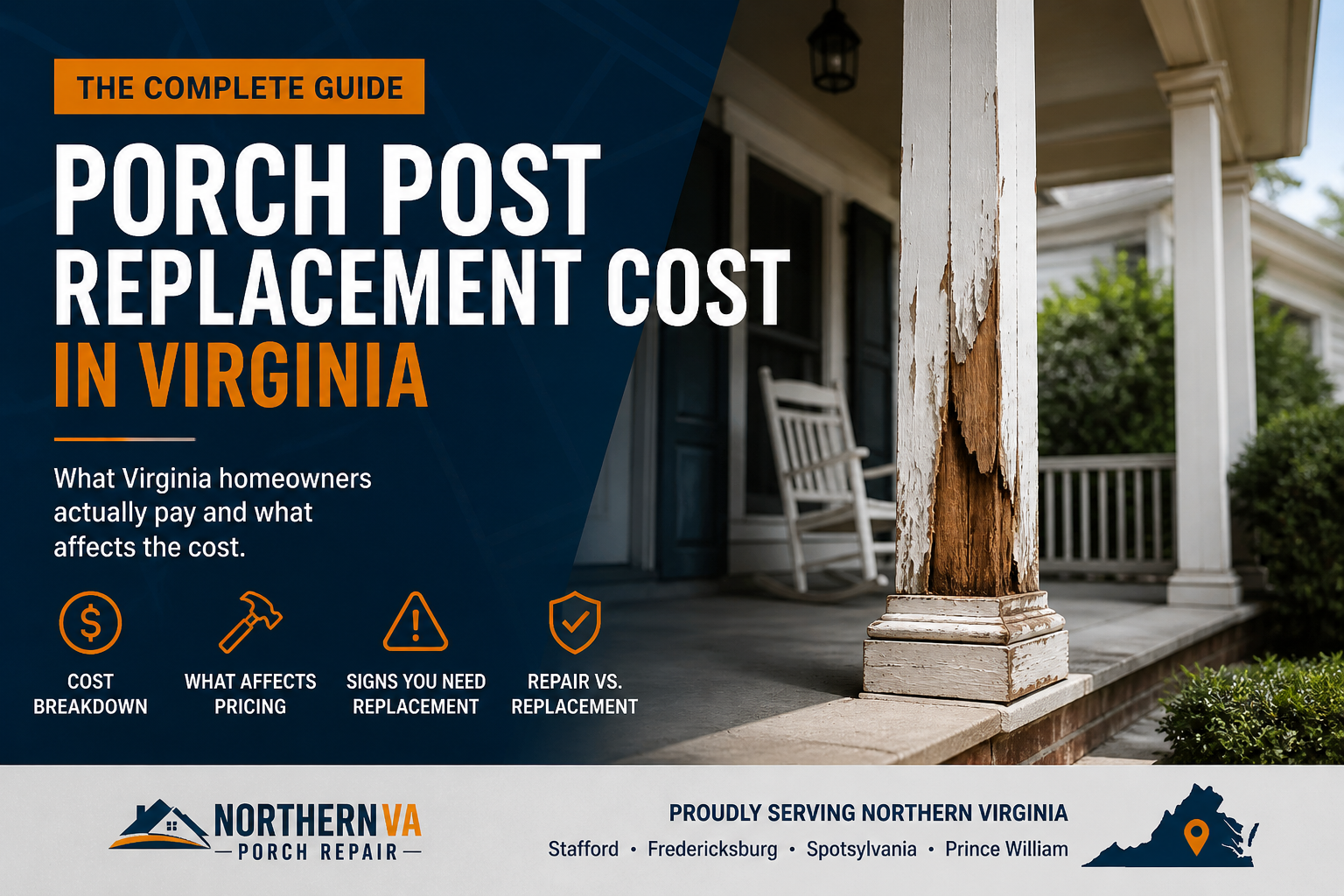 Virginia Porch Post Replacement Cost Breakdown: Repair vs Replacement Explained