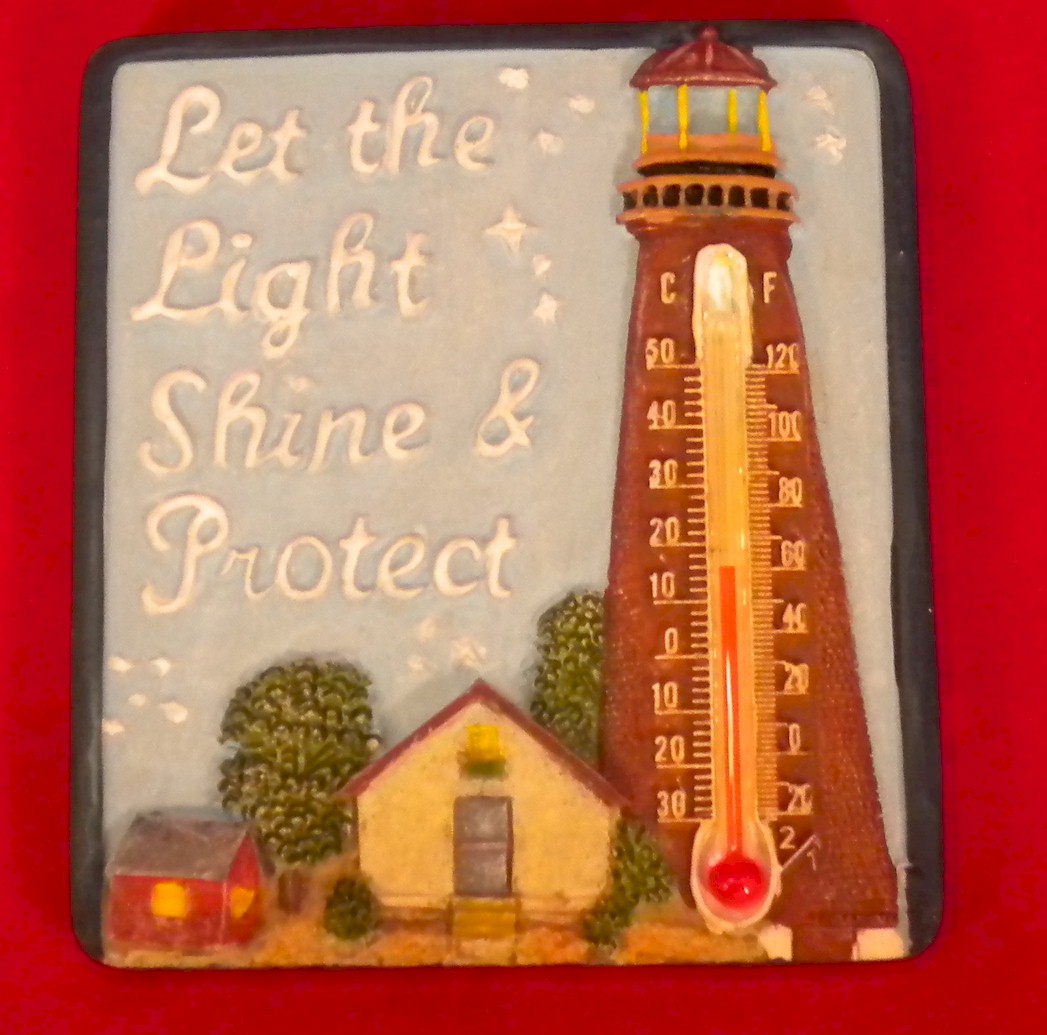 Lighthouse Magnet W/Thermometer - Unit Of 12 magnets - MSRP $4.99 Each - U Pay $1.25 Each