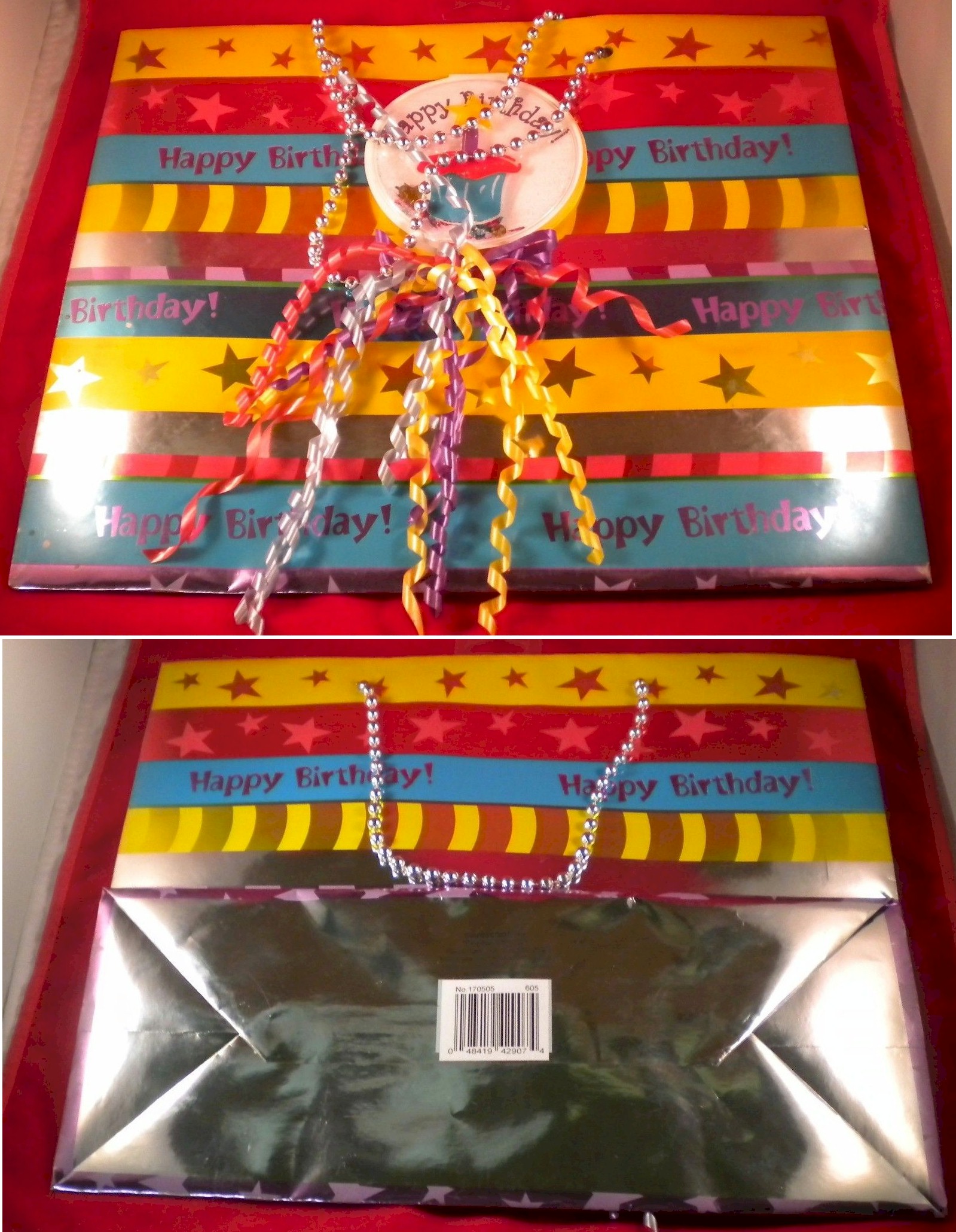 Designer Birthday Gift Bags W/Handles - Unit Of 24 Bags- MSRP $3.99 each