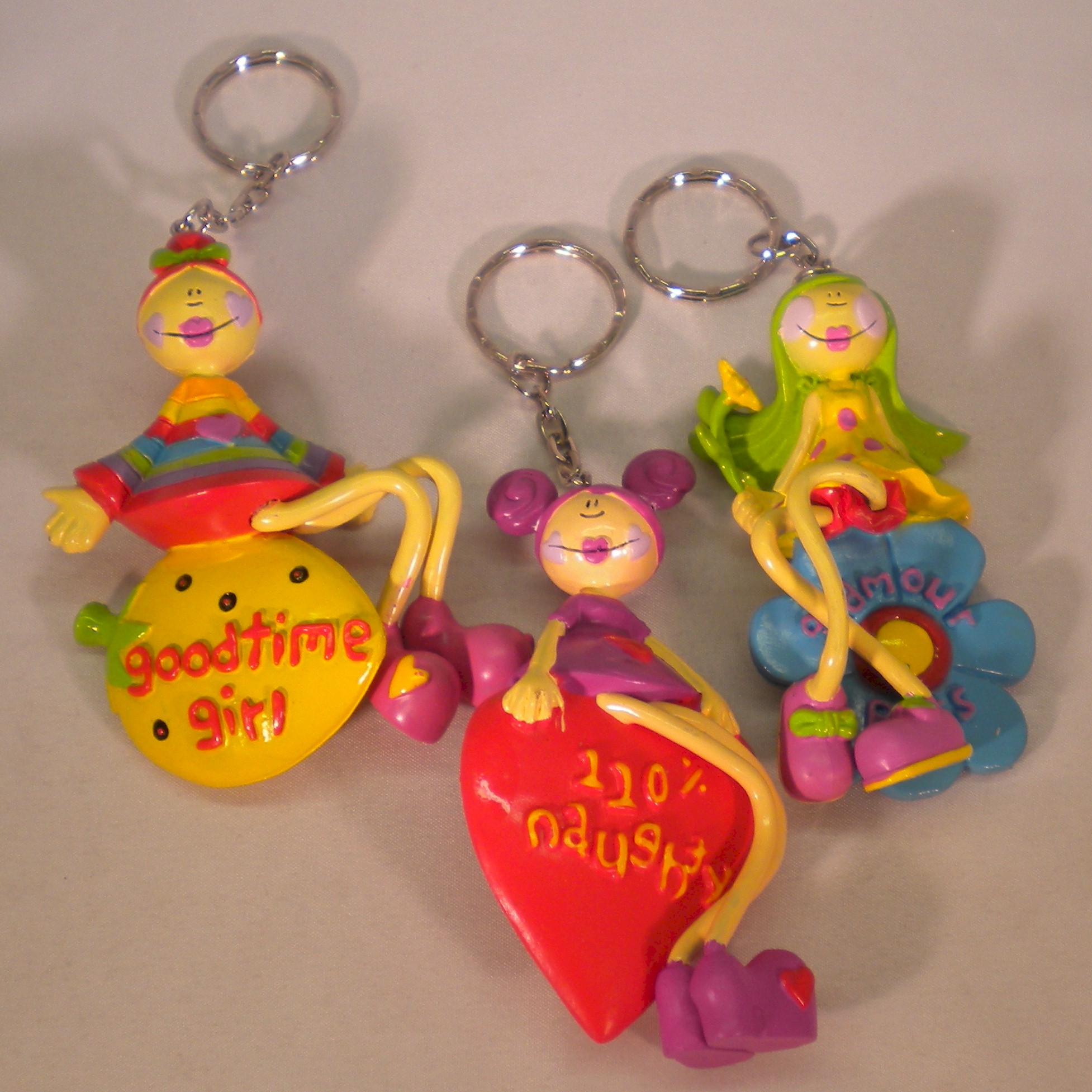 Good Time Girls Animated Keychains - Unit Of 24 Keychains - MSRP $ 3.99 each - U Pay $.75 Each