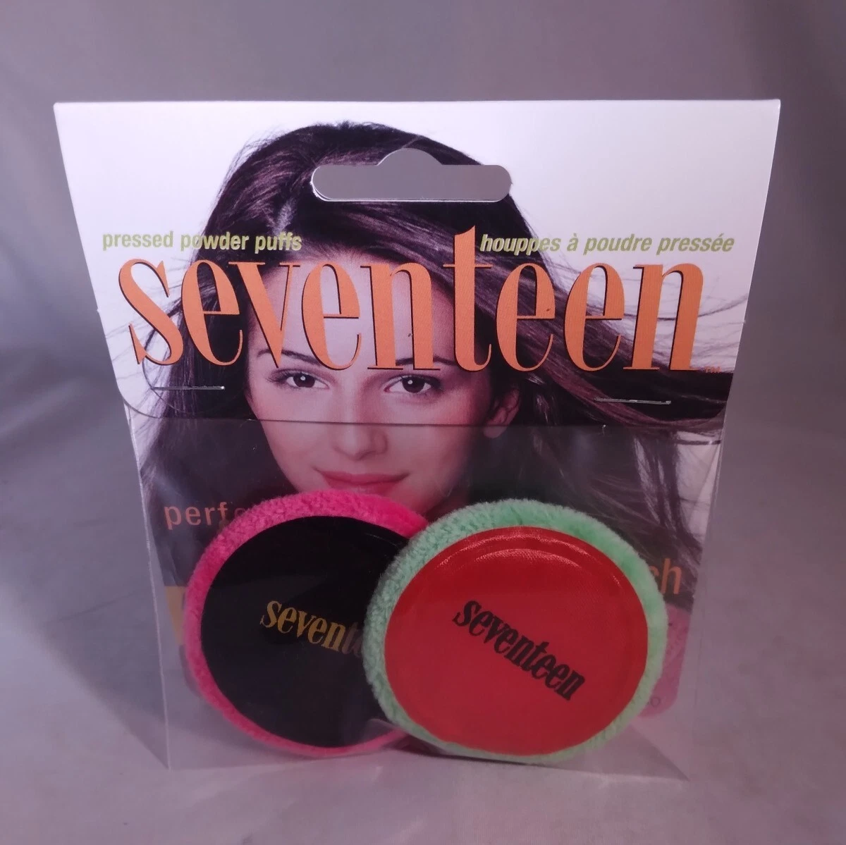 "Seventeen" Pressed Powder Puff 2 Pack - Unit Of 24 Packs - MSRP $.4.99 Each - U Pay $1.20 Pack