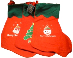 15 Inch Christmas Stocking - Unit Of 24 Stockings - MSRP To $3.99 Each - U Pay $.80 Each