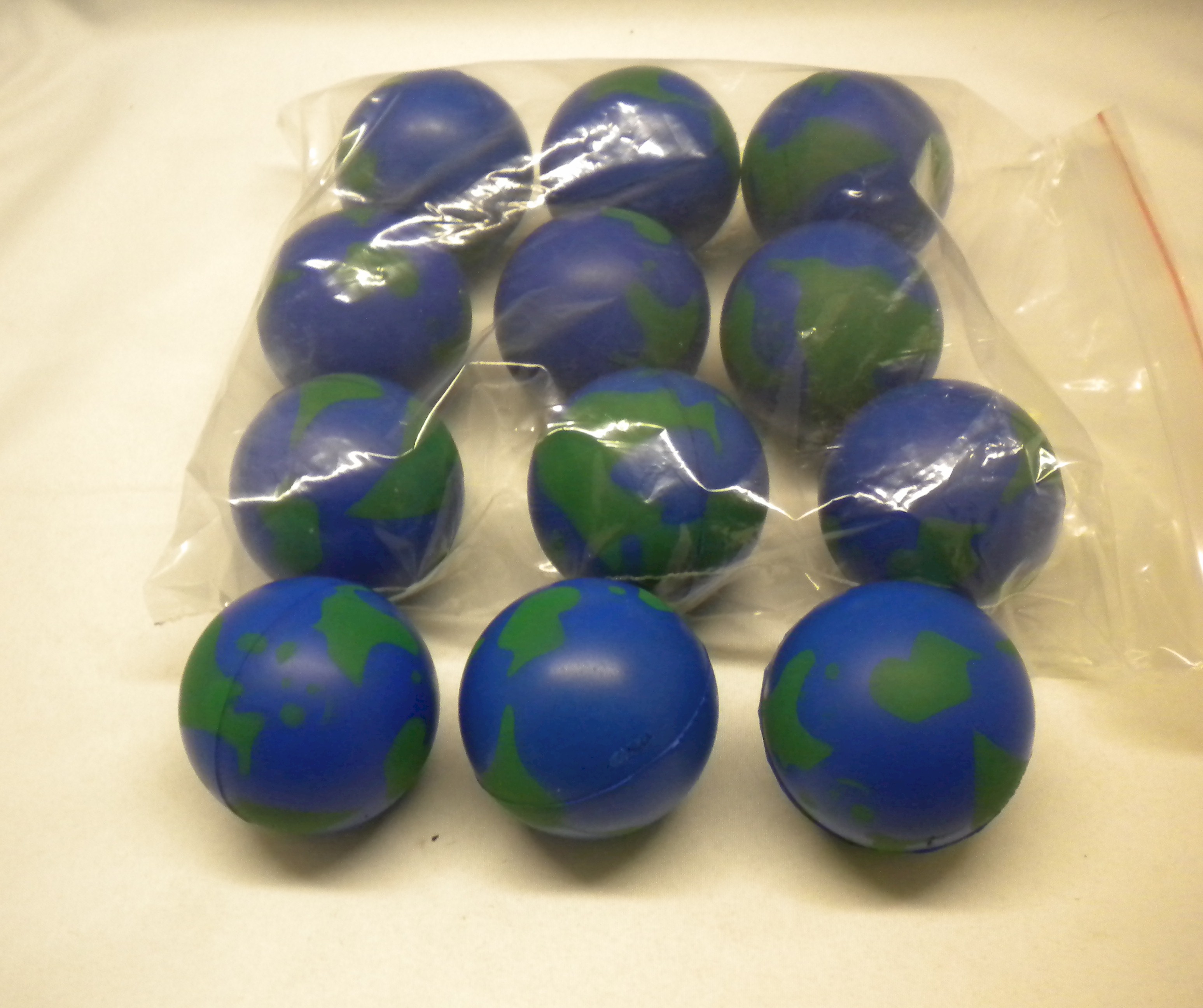 2" Earth/Globe Squeeze Balls - Unit Of 24 Balls - MSRP $3.99 Each - U Pay $.80 Each