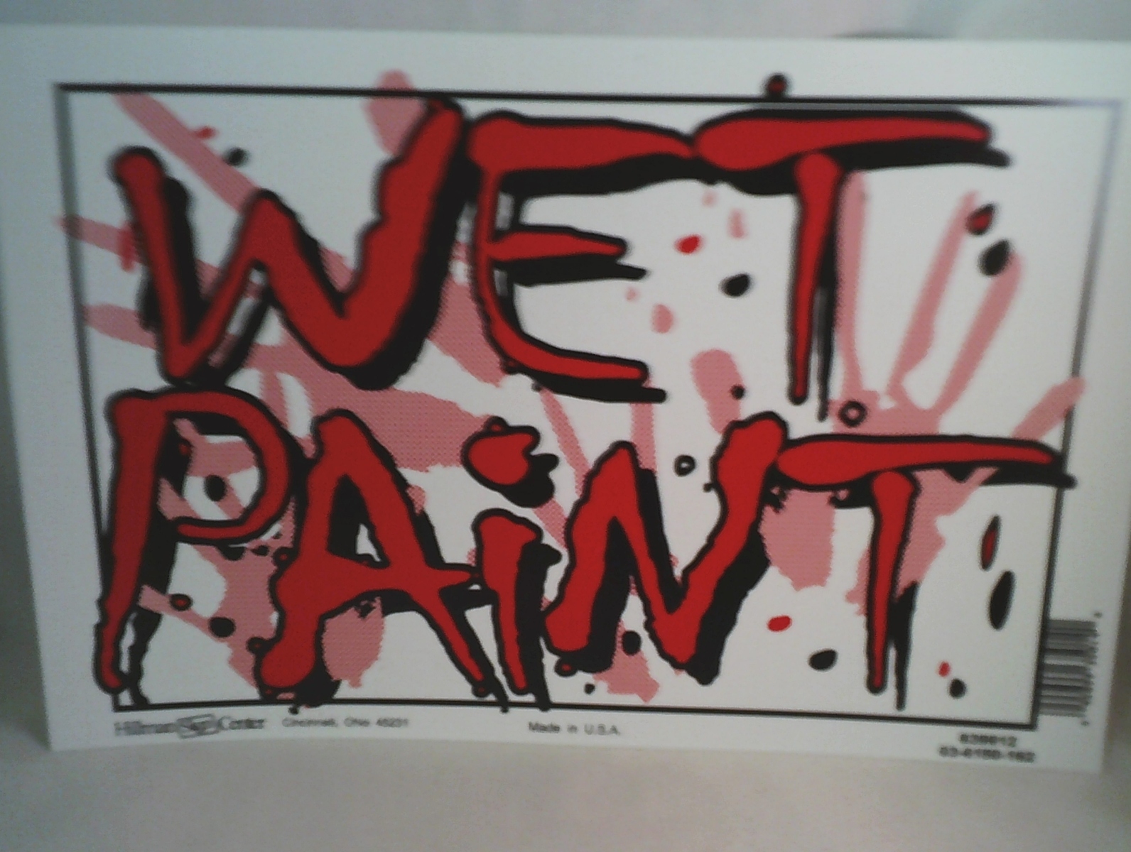 8" X 12" Plastic Wet Paint Sign - Unit Of 12 Signs - MSRP $3.99 Each - U Pay $.80 Each