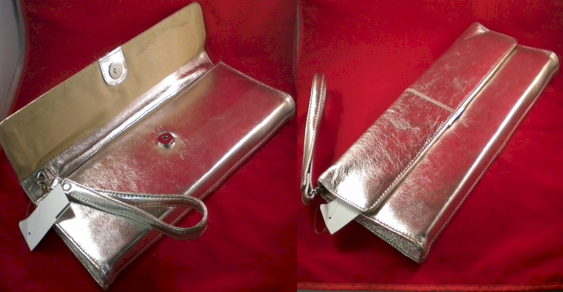 Ladies Silver Clutch Evening Handbag - Unit Of 4 - MSRP $34.95 Each