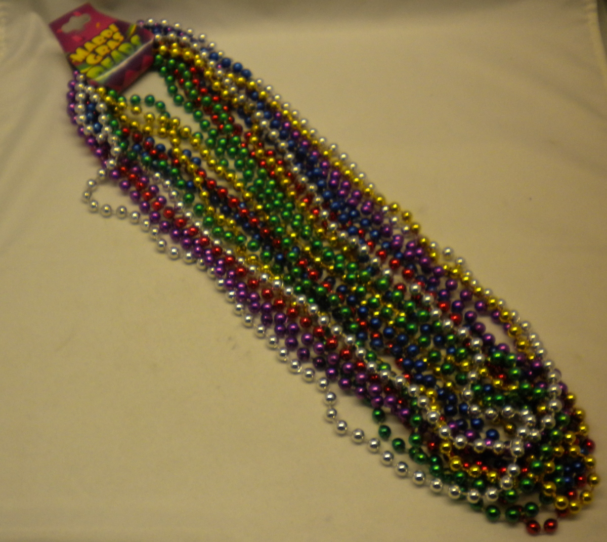 Mardi Gras Bead Necklace 12 Pc Pack - Unit Of 12 Packs - MSRP $12 Pack - U Pay $3.50 Pack