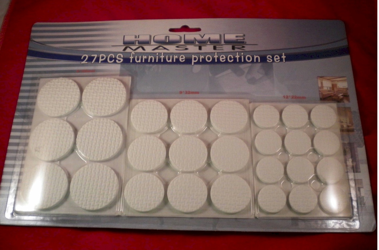 Carded 27 Piece Furniture Protectors - Unit Of 12 Cards - MSRP $2.99+ Each