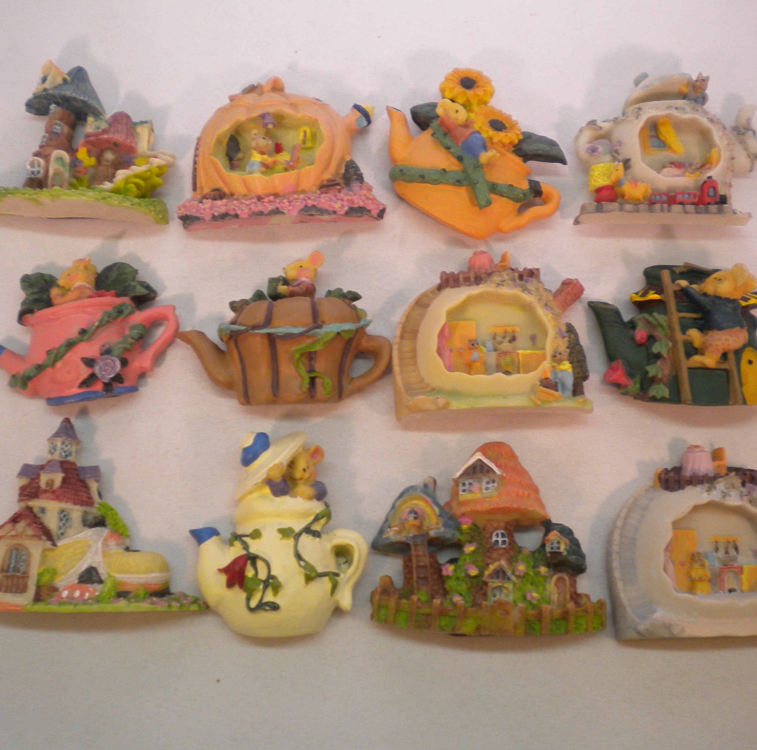 2" Teapot Magnet 6 Assorted - Unit Of 24 Magnets _ MSRP $2.99 Each - U Pay $.60 Each
