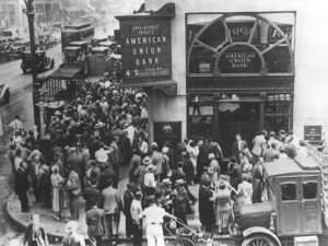 Great Depression street scene