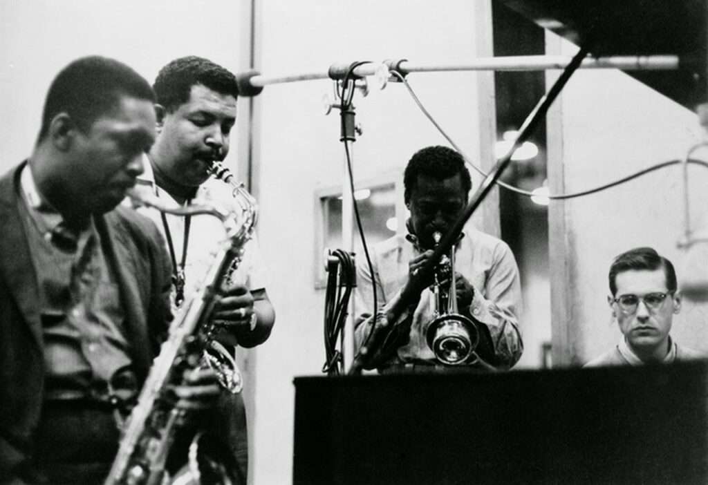 Miles Davis Kind of Blue session with Bill Evans