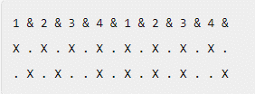 Afoxé rhythm in 4/4 notation