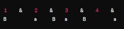 Forró rhythm pattern for zabumba