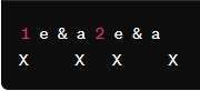 Choro rhythm notation