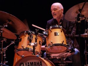Aldo Romano playing drums
