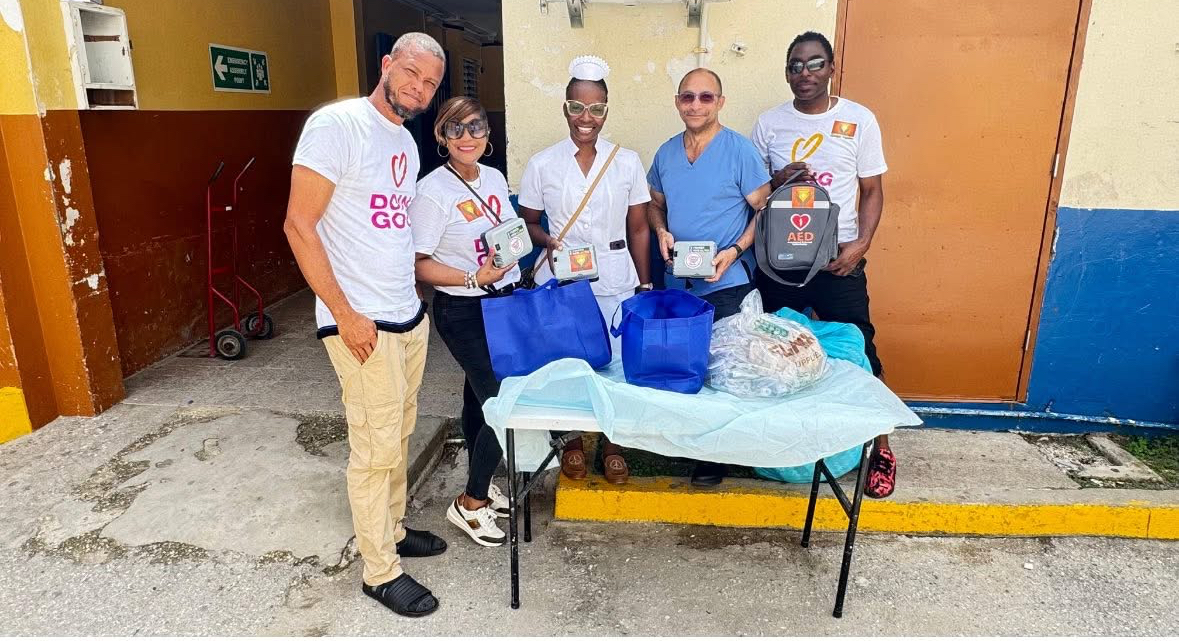  Automated External Defibrillator, Blankets, Nebulizers and Medical Supplies Donated To Black River Hospital, St. Elizabeth, Jamaica 
