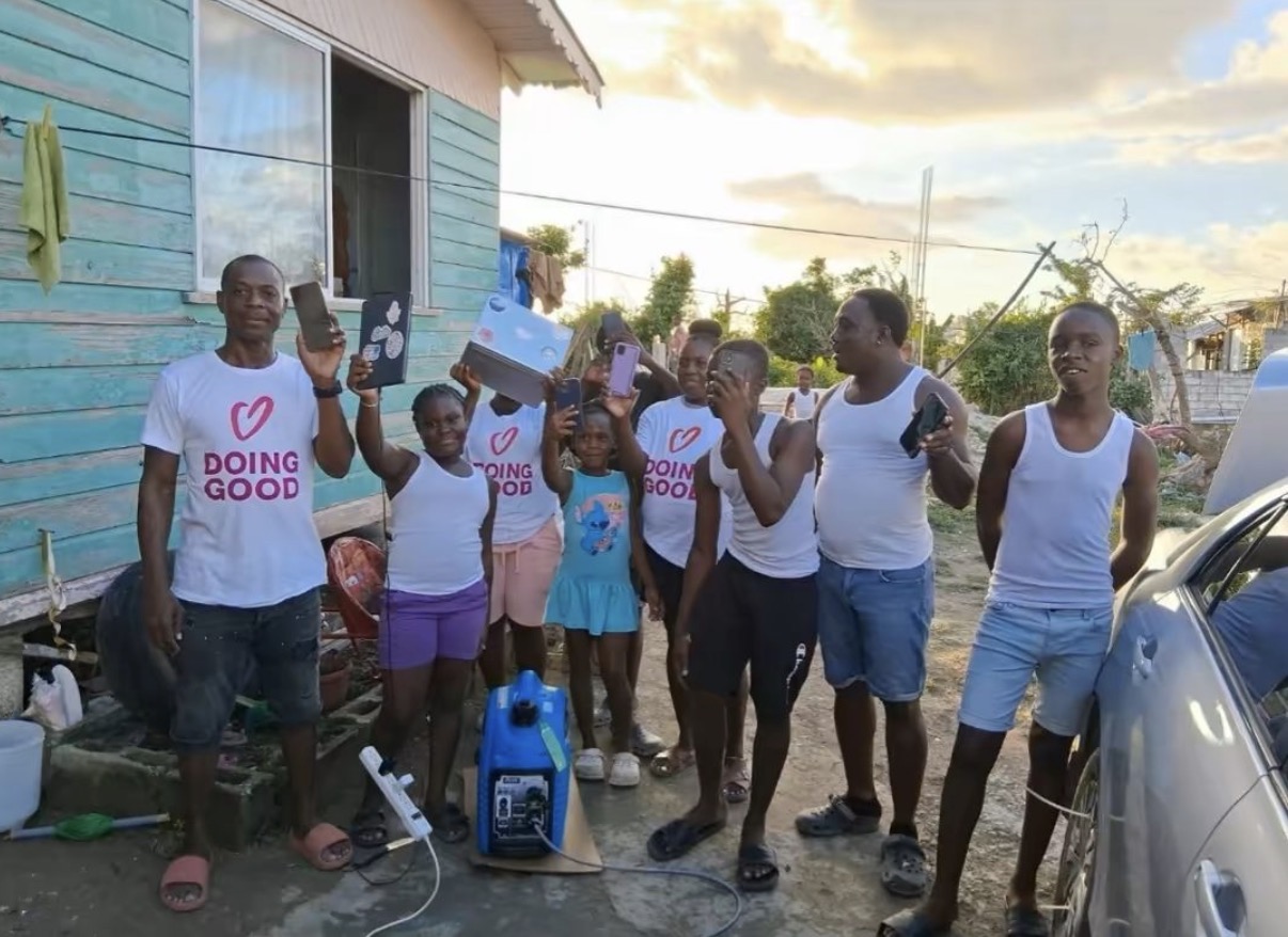 Donated Generator: Charging Devices in Llandilo, Westmoreland, Jamaica 