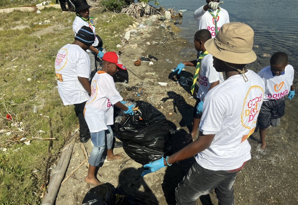 Partnership With Scouts Jamaica: Gun Boat Beach Clean Up, Palisadoes, Kingston, Jamaica 