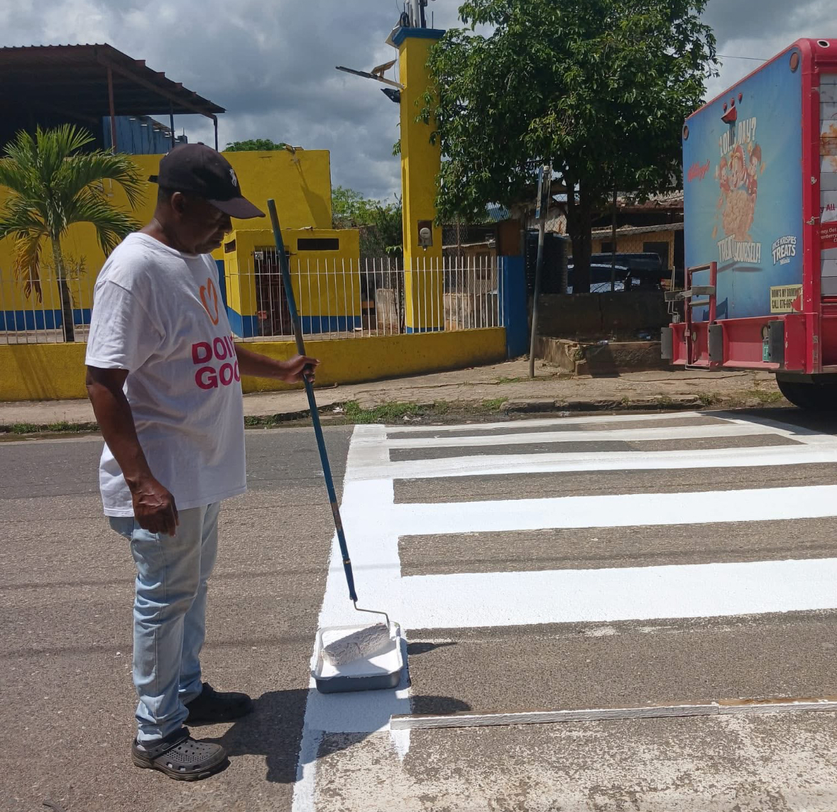 Partnership With Ewarton Community Development Committee, St. Catherine, Jamaica: CrossWalk Painting 