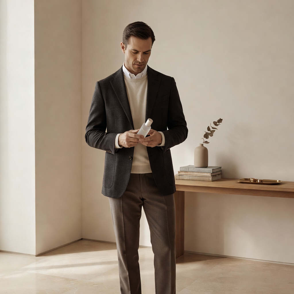 Founder of Avelis in a warm, minimal interior