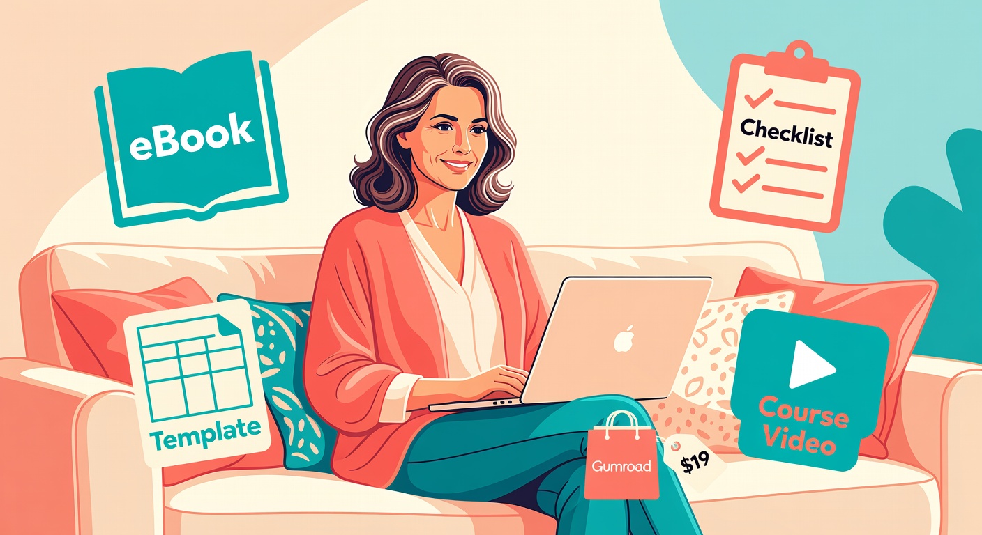 The Over-40 Beginner’s Guide to a Gumroad Side Hustle: Selling Digital Products Made Simple