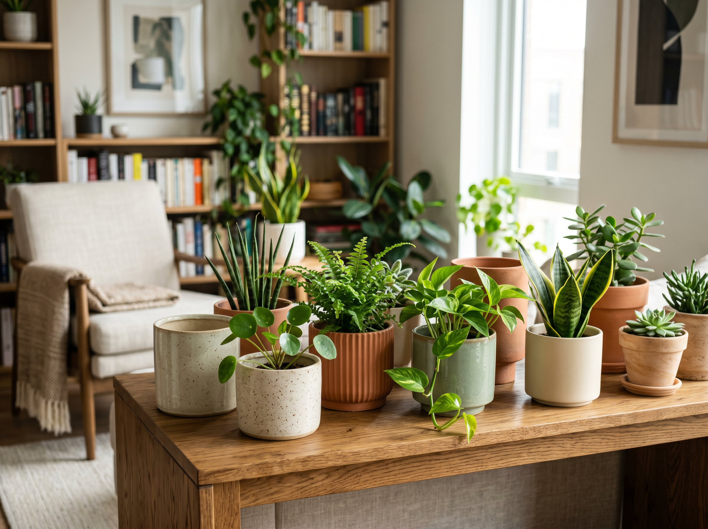 Decorative pots that finish the room