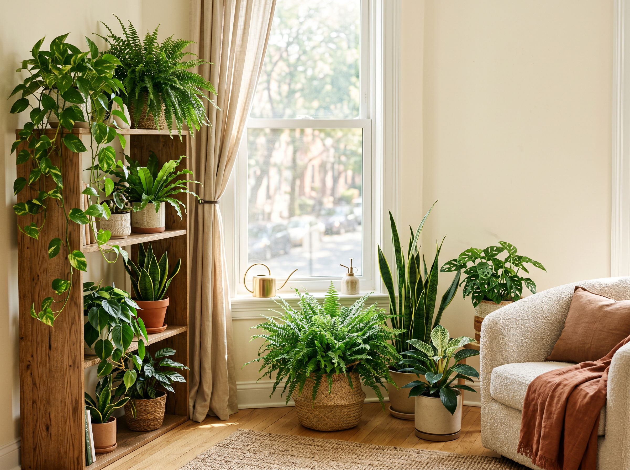Greenery that makes orchids glow