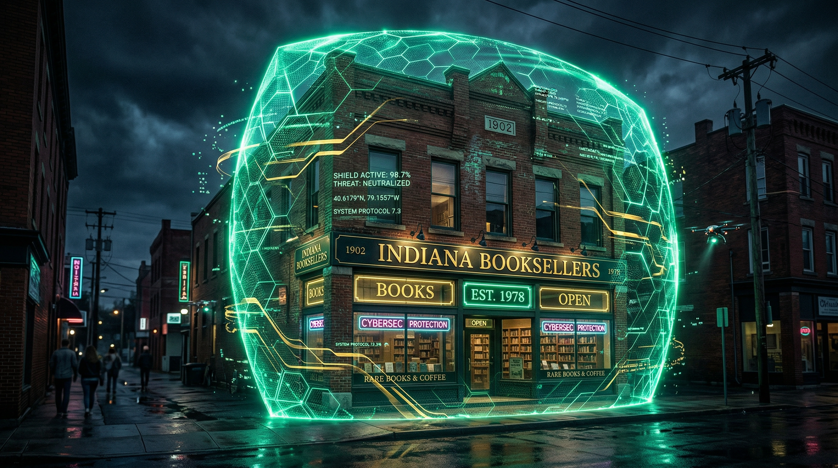 Forensic Metadata Shield protecting local businesses in Indiana County PA from AI search displacement