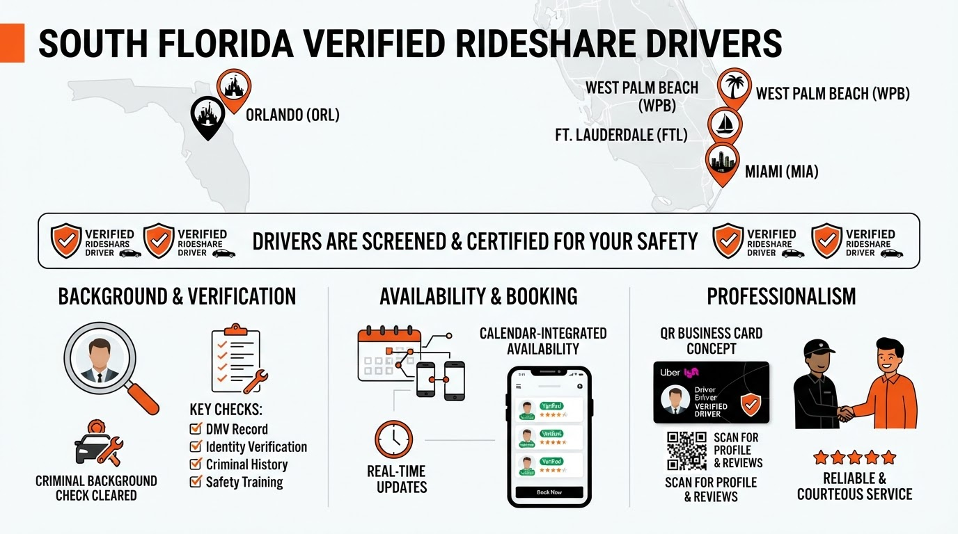 Verified Drivers South Florida: Safe, Calendar-Connected Rides
