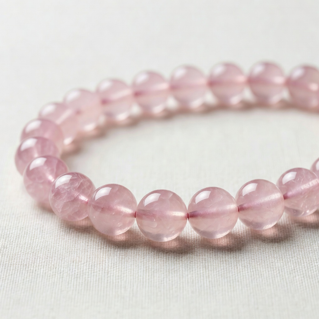Rose Quartz beads in Pink