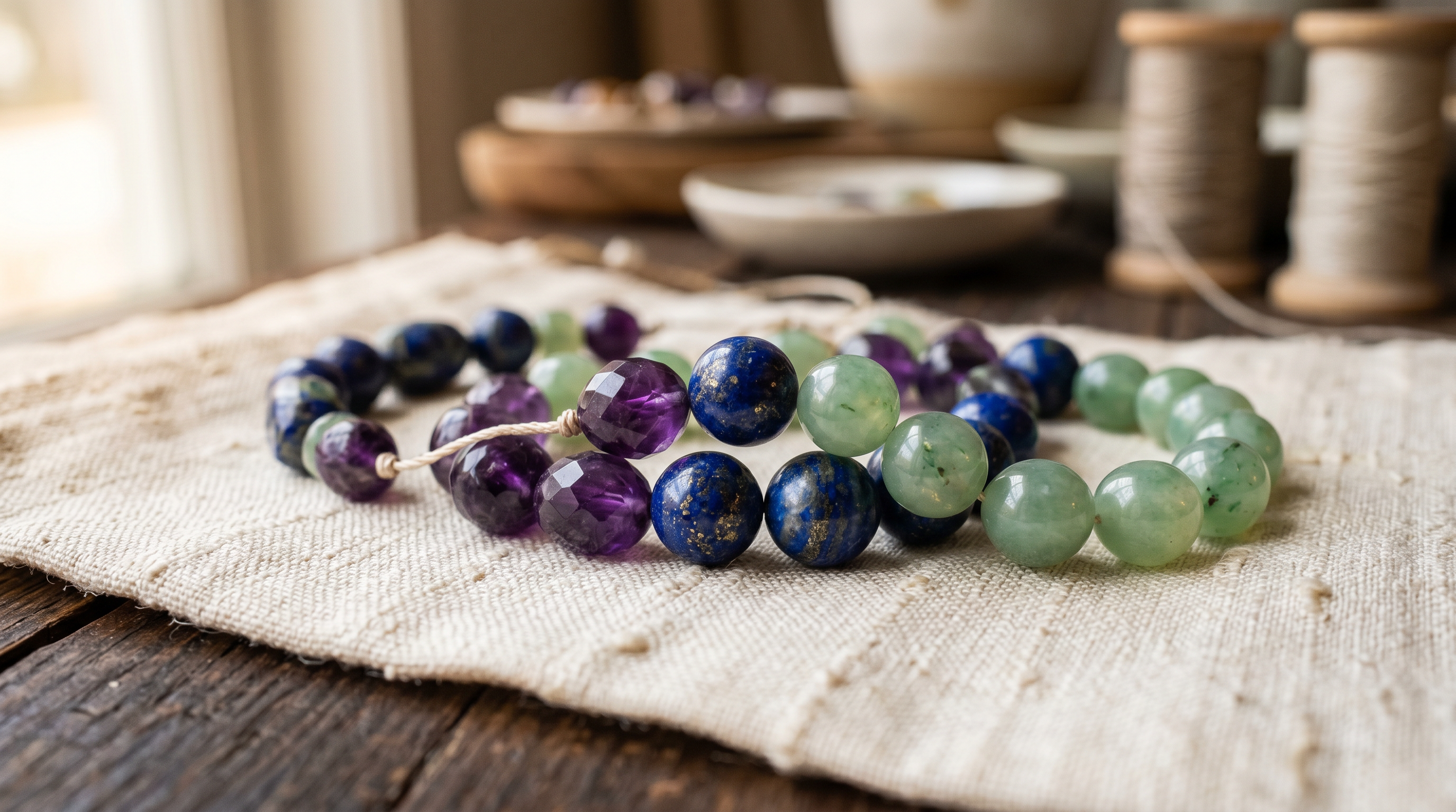 Premium natural gemstone beads