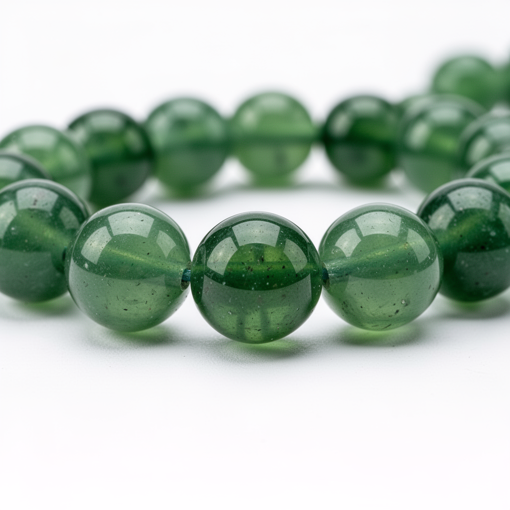 Jade beads in Green