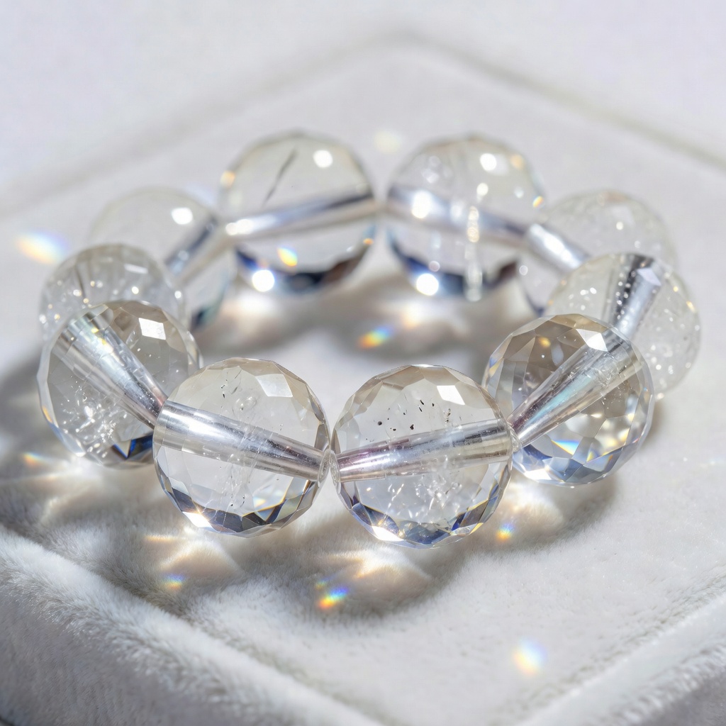 Crystal Quartz gemstone beads in Clear