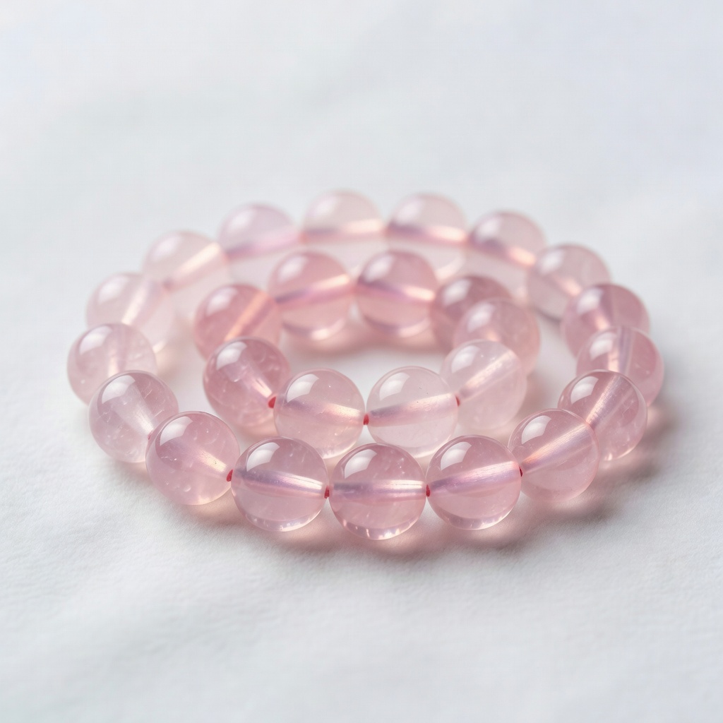 Rose Quartz gemstone beads in Pink