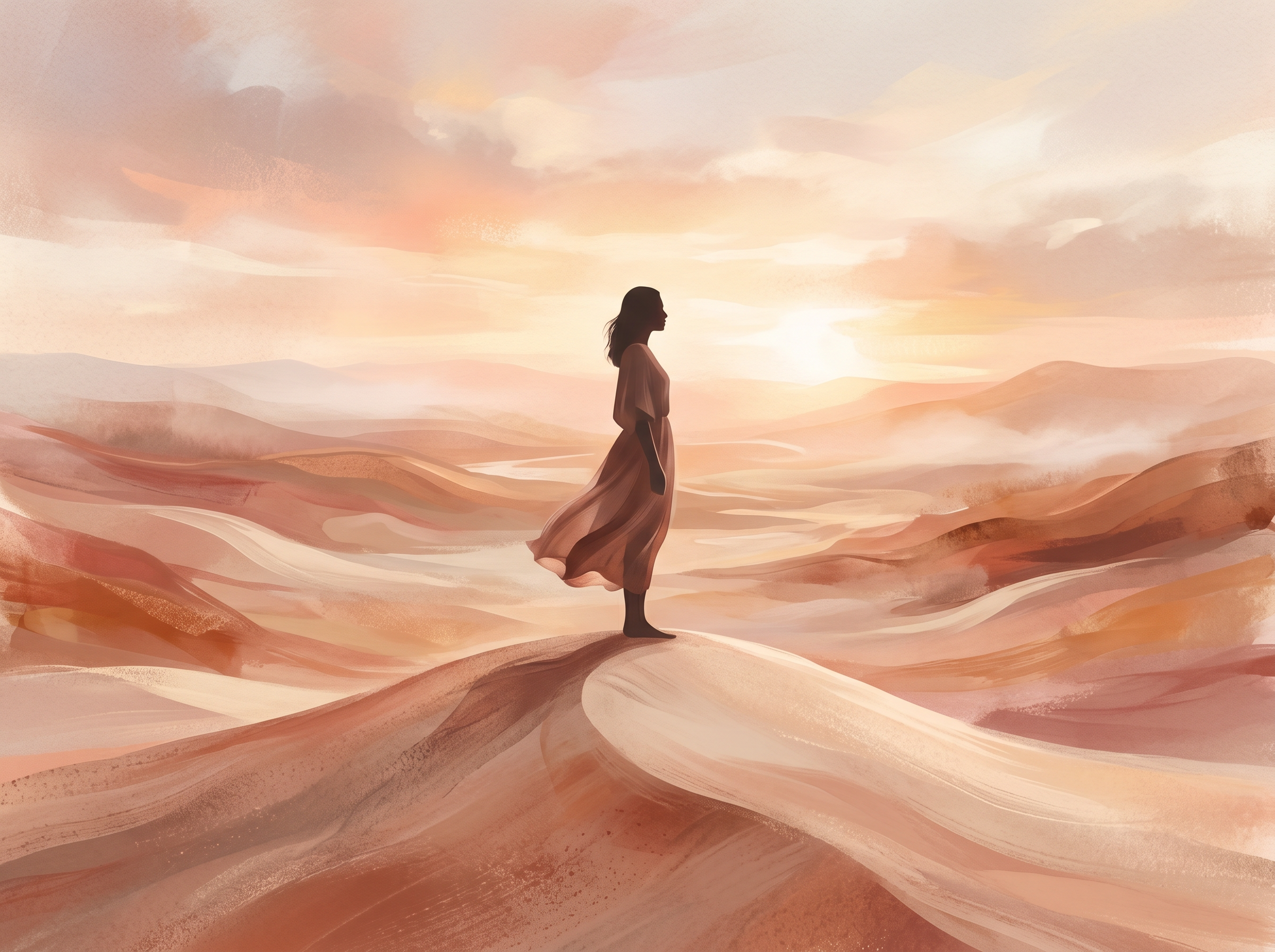 Artistic sunrise background representing a fresh start