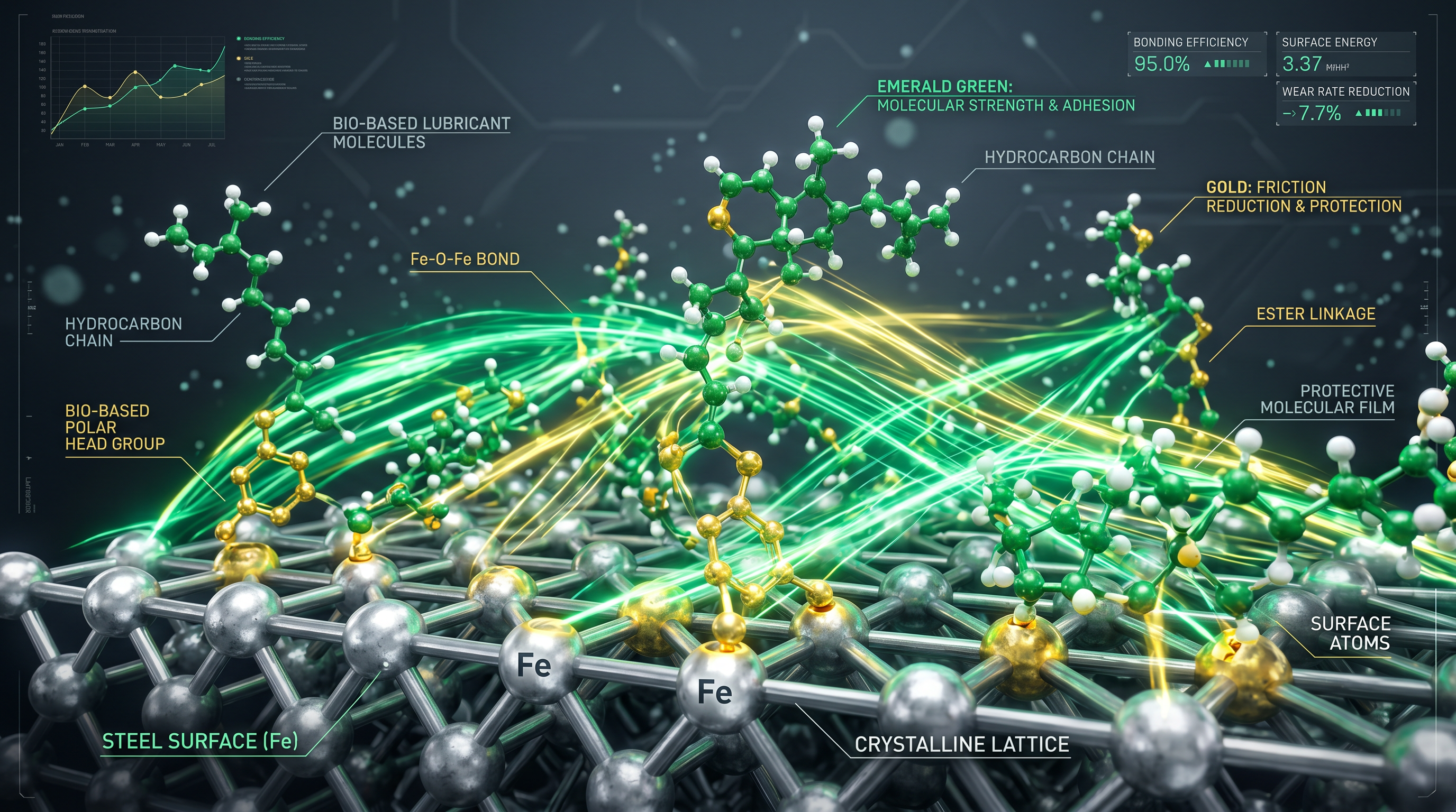 Molecular lubrication technology visualization
