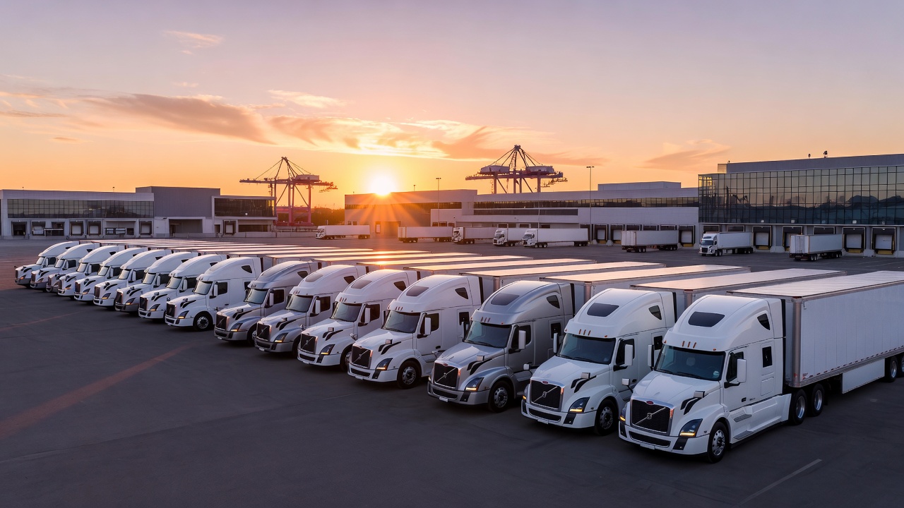Fleet of trucks