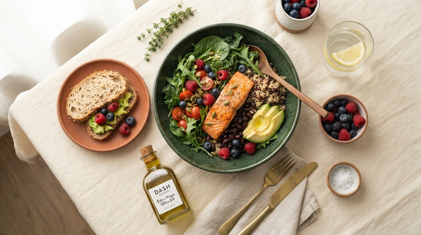 DASH Diet for Blood Pressure: Lower Naturally with Foods, Low Sodium Tips & Meal Ideas