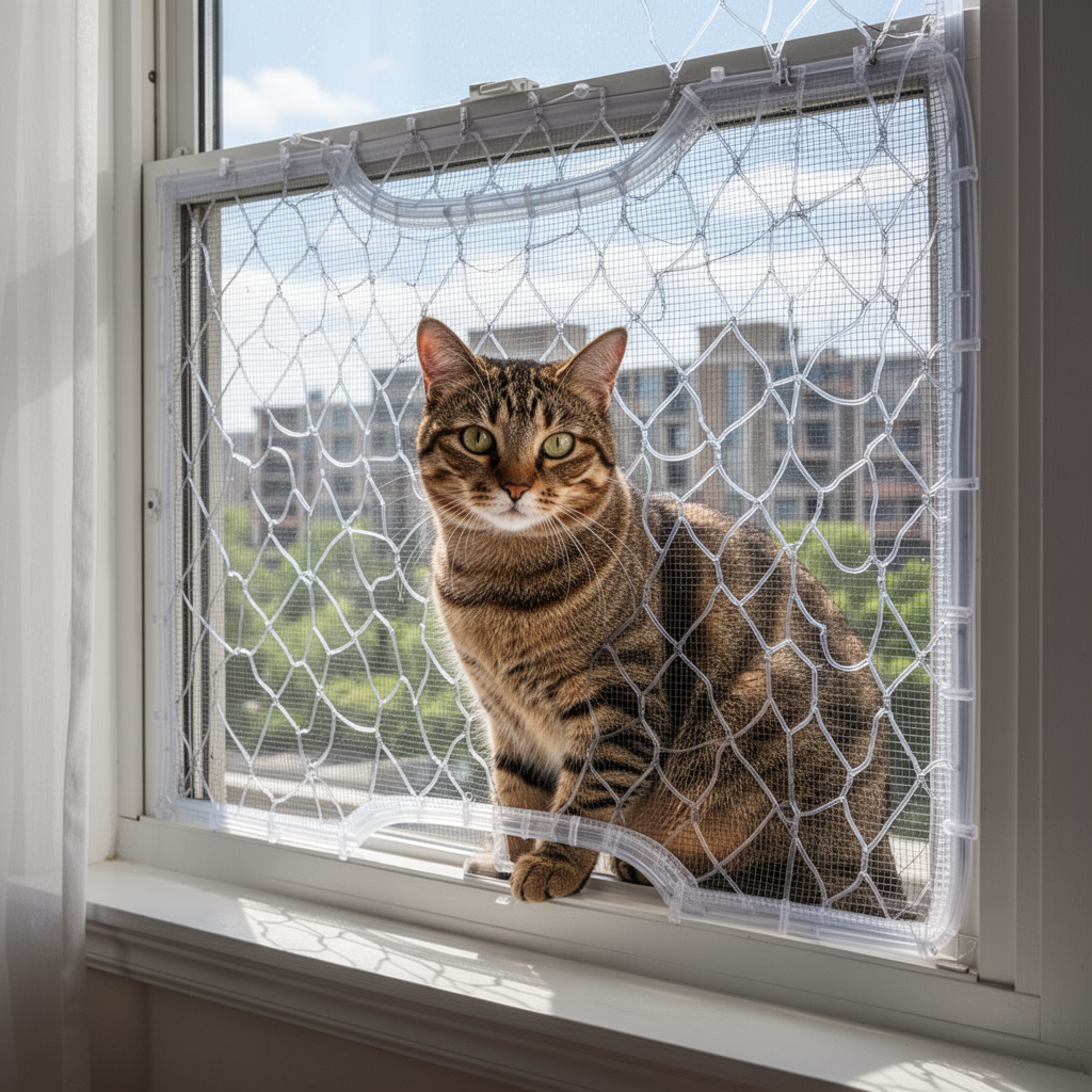 Window Safety Screen - Auto-Release Escape