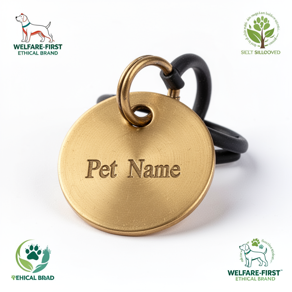 Brass Deep-Engraved ID Tag - Whisper Edge