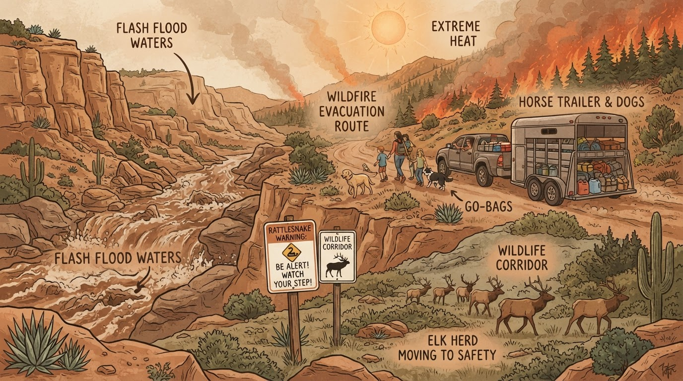 Mountain West Pet Safety Guide: Wildfire Evacuations, Flash Floods, Rattlesnakes & Extreme Heat Survival Tips