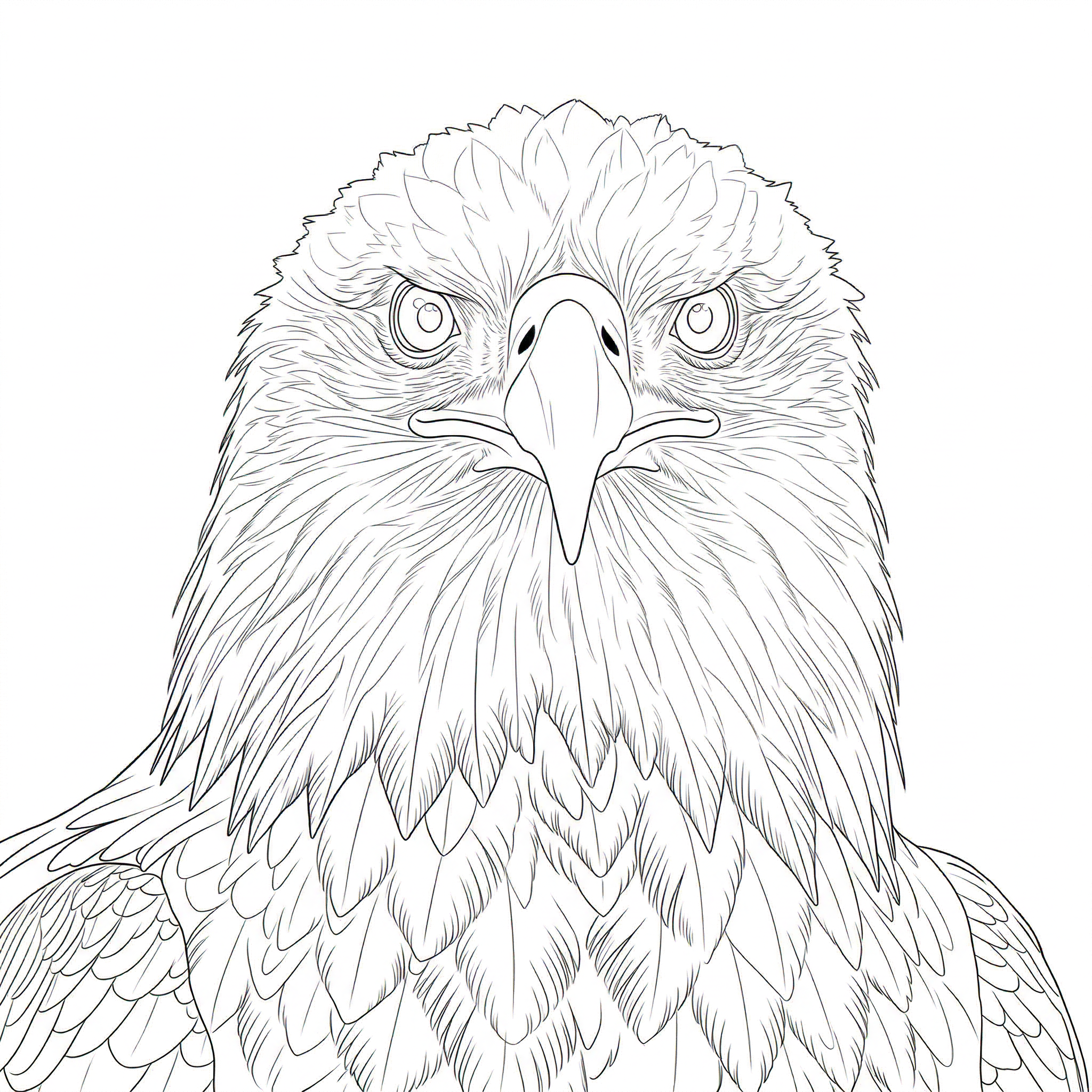 Precise eagle tattoo stencil