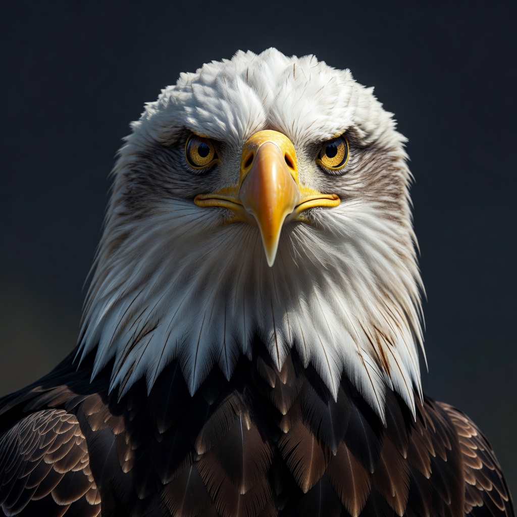 Complex eagle portrait reference