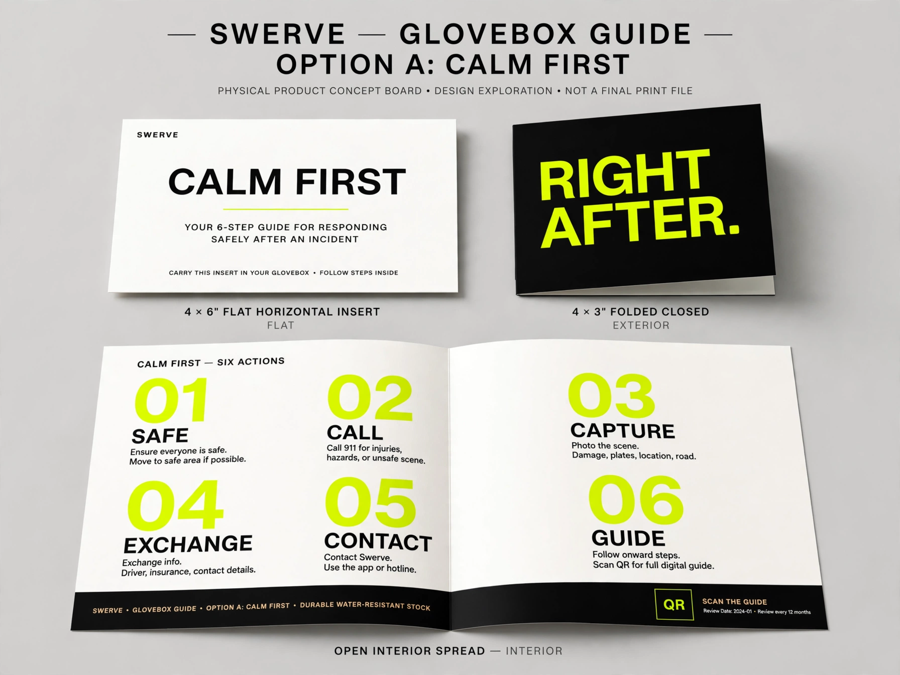 Calm First Glovebox Guide concept reference