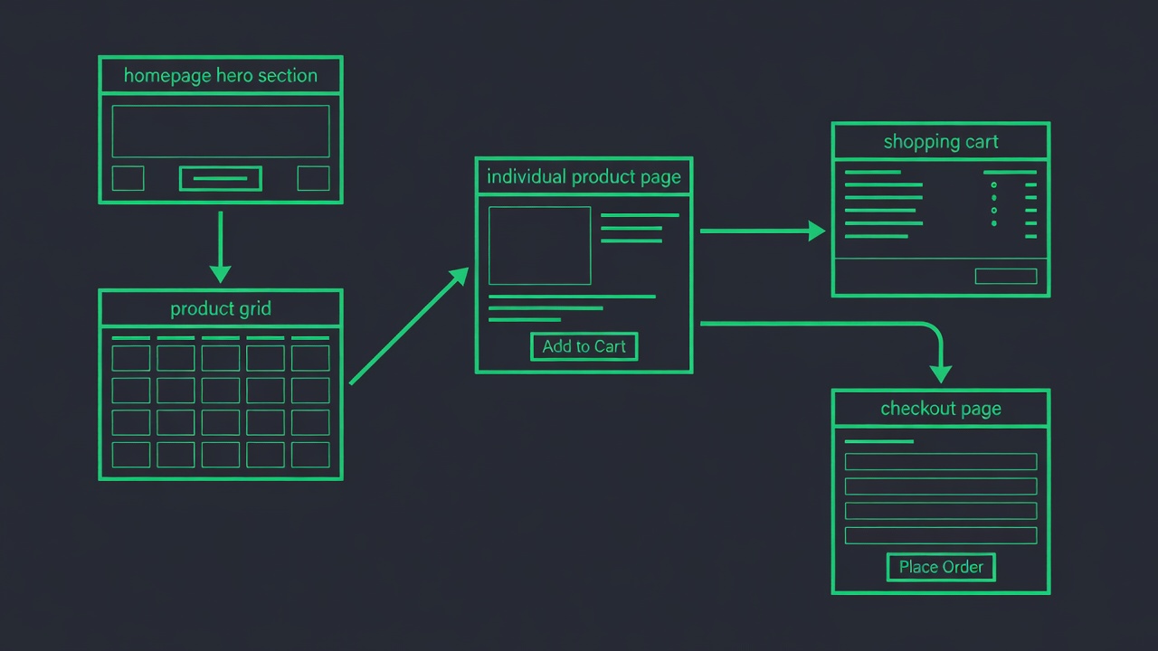 Store layout wireframe