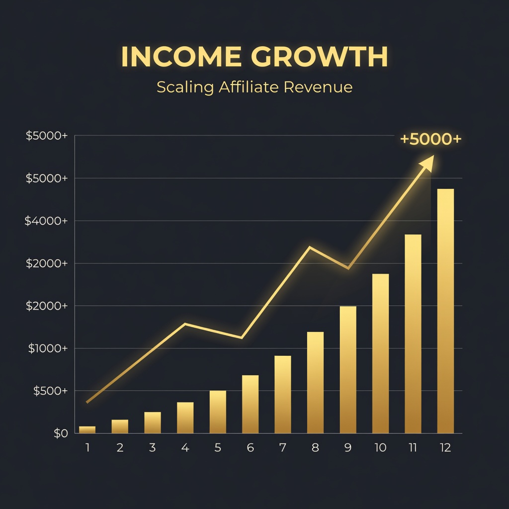 Income growth chart concept