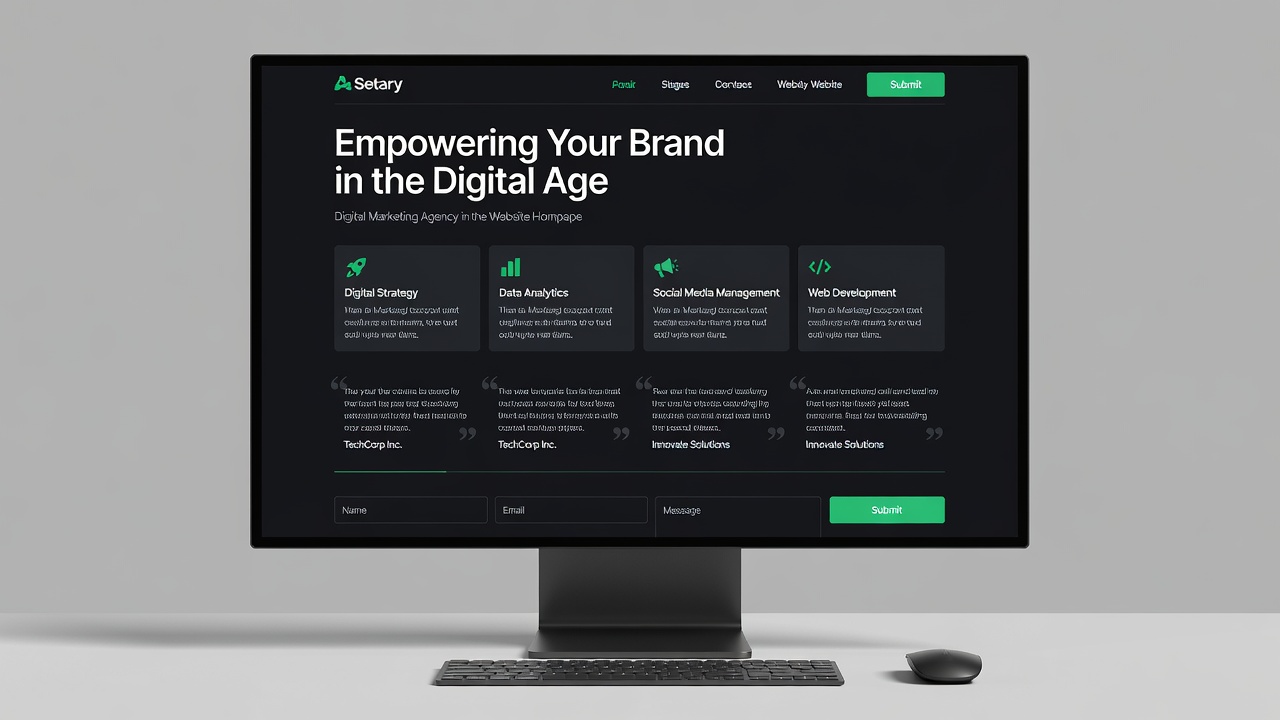 Agency website mockup