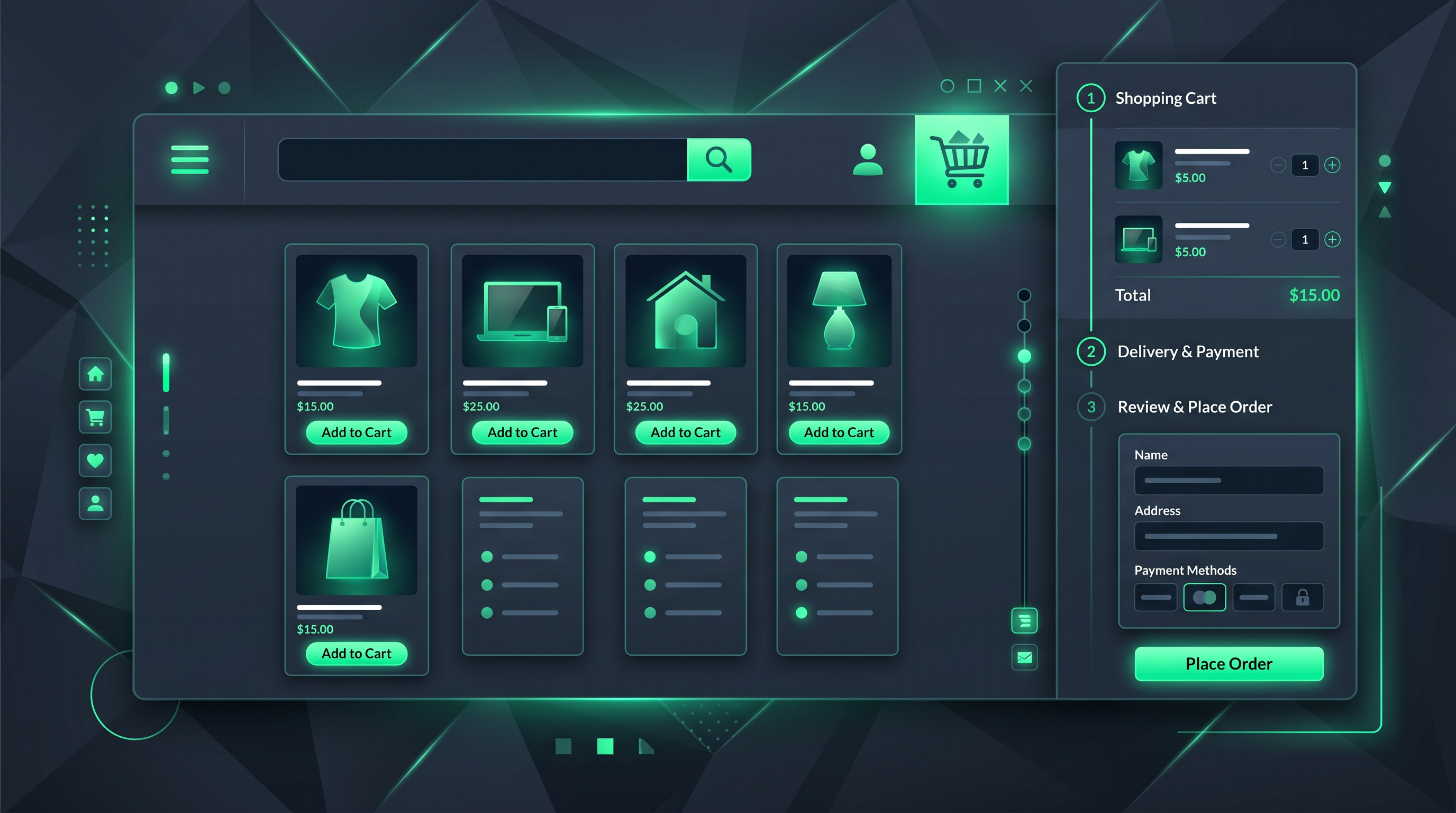 E-commerce store concept