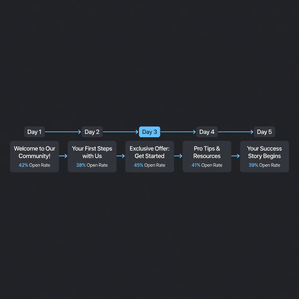 Email marketing sequence concept