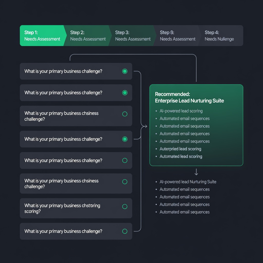 Discovery quiz interface concept
