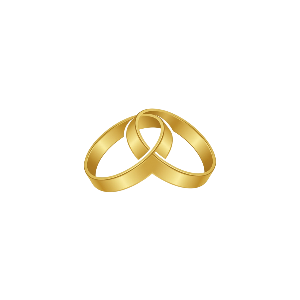 Two gold wedding rings